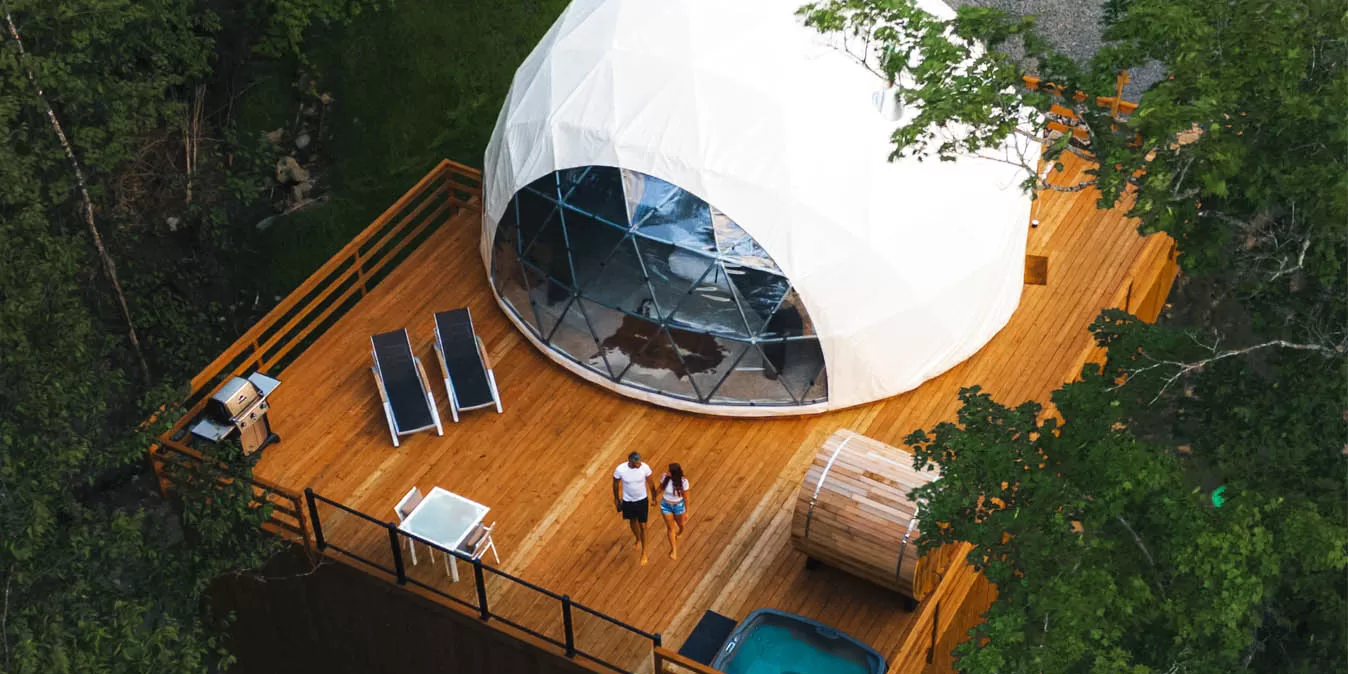 luxury glamping dome north carolina